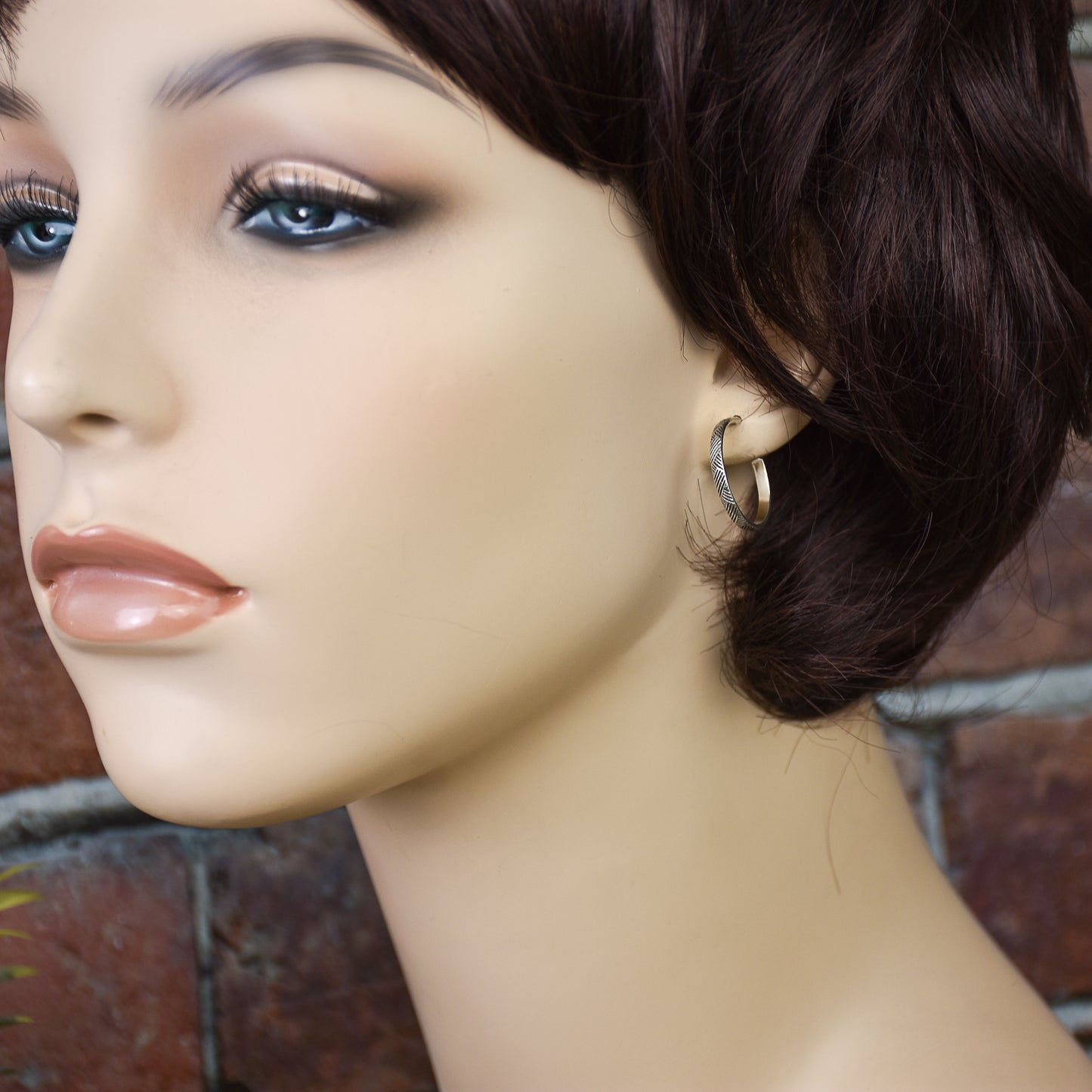 Florentine Hoop Earrings - Sterling Silver