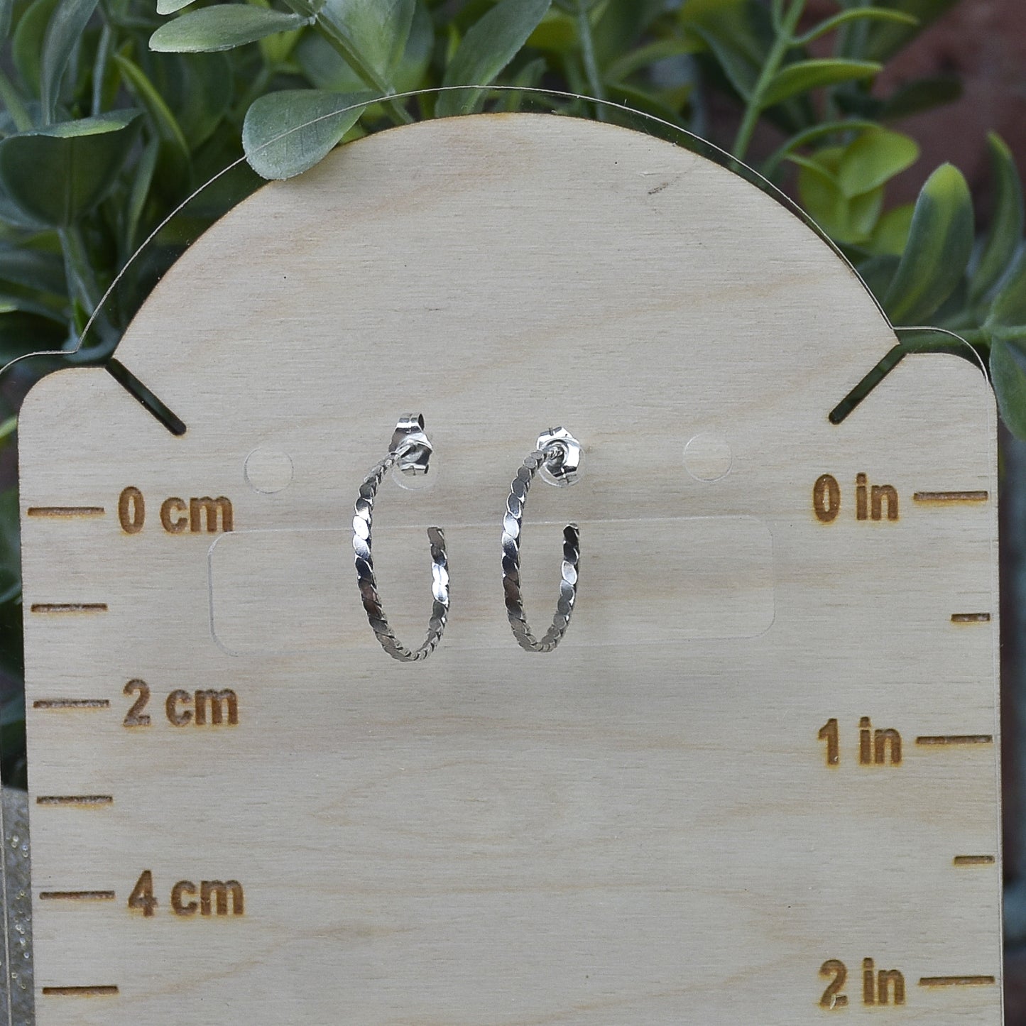 Flat Twisted Rope Hoop Earrings - Sterling Silver