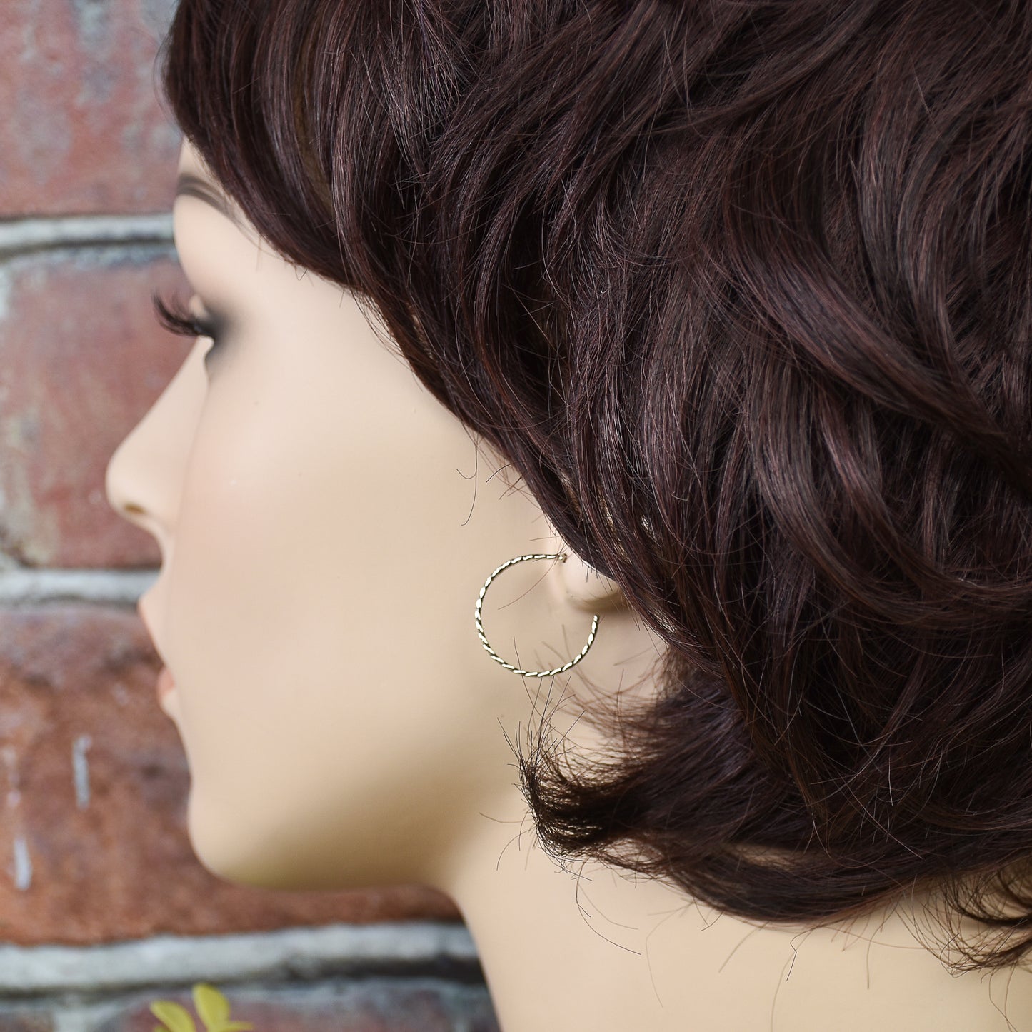 Flat Twisted Rope Hoop Earrings - Sterling Silver