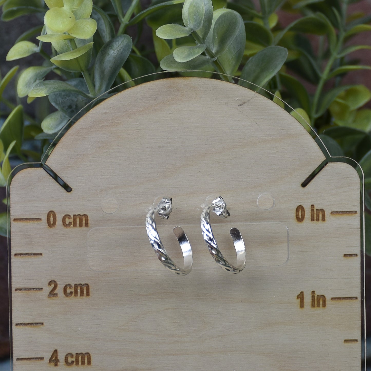 Braided Twist Hoop Earrings - Sterling Silver