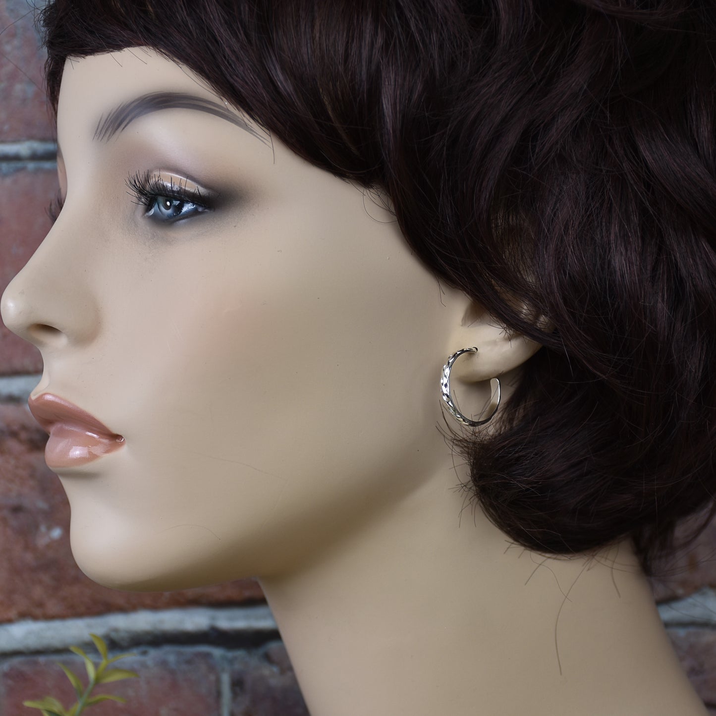 Braided Twist Hoop Earrings - Sterling Silver