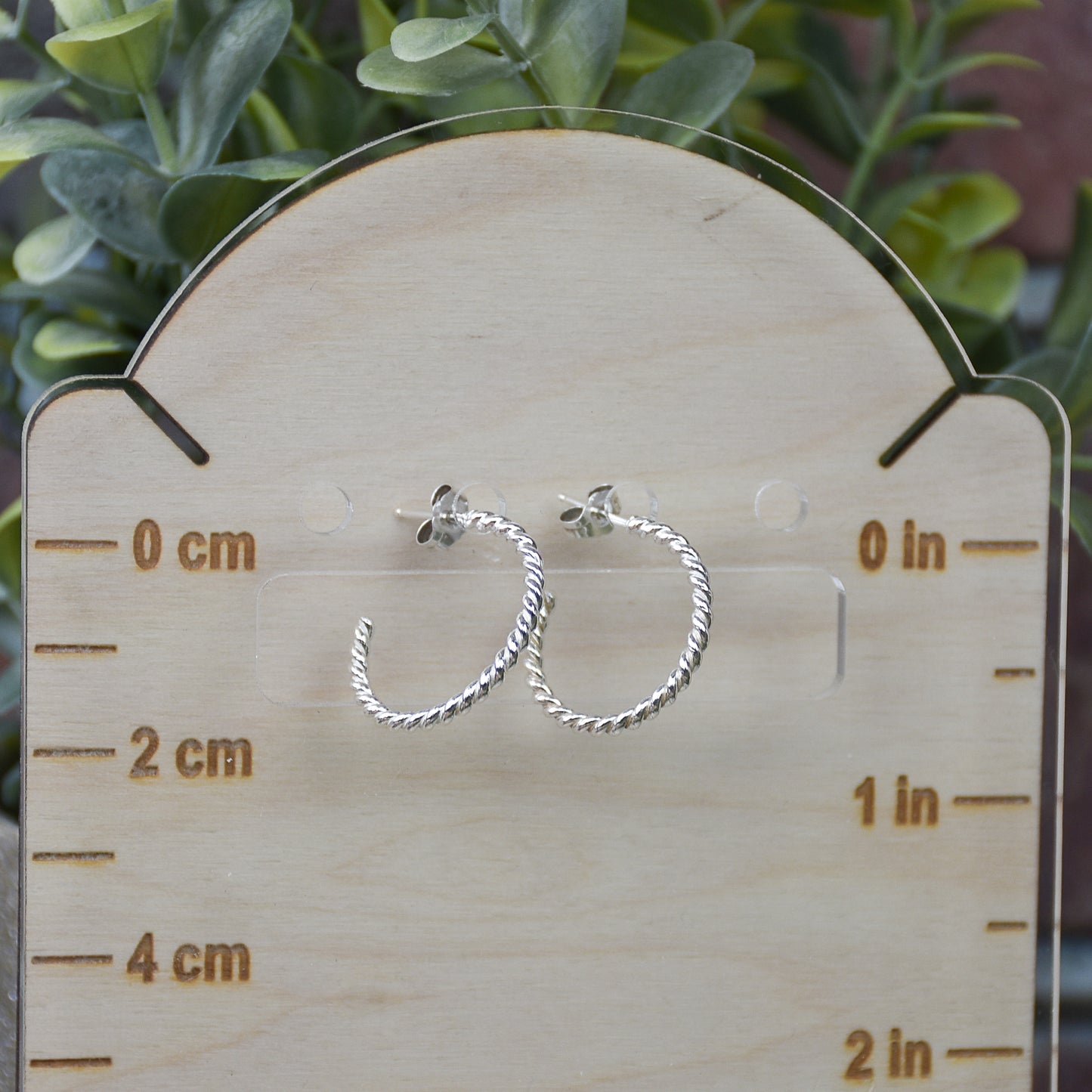 Twisted Rope Hoop Earrings - Sterling Silver