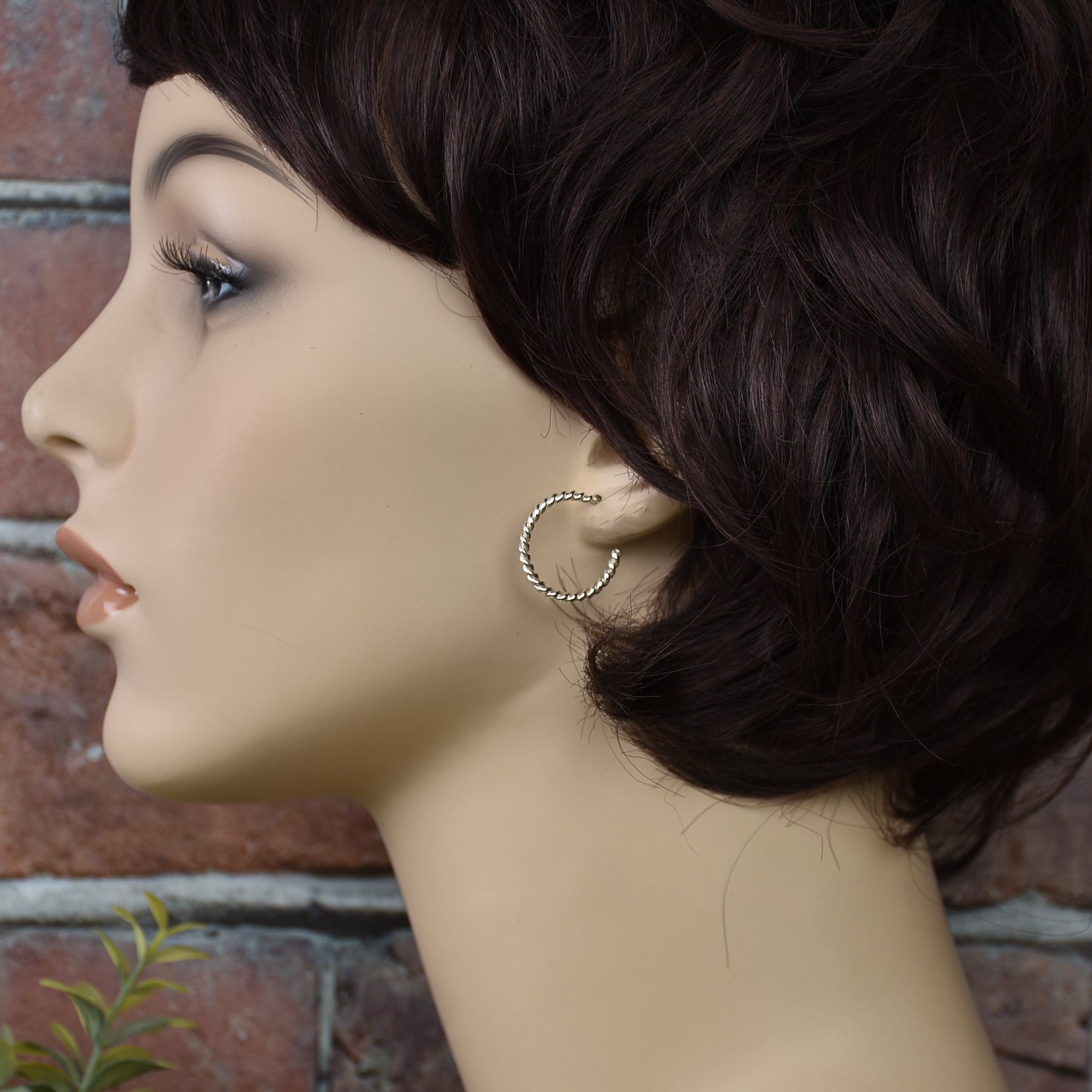 Twisted Rope Hoop Earrings - Sterling Silver