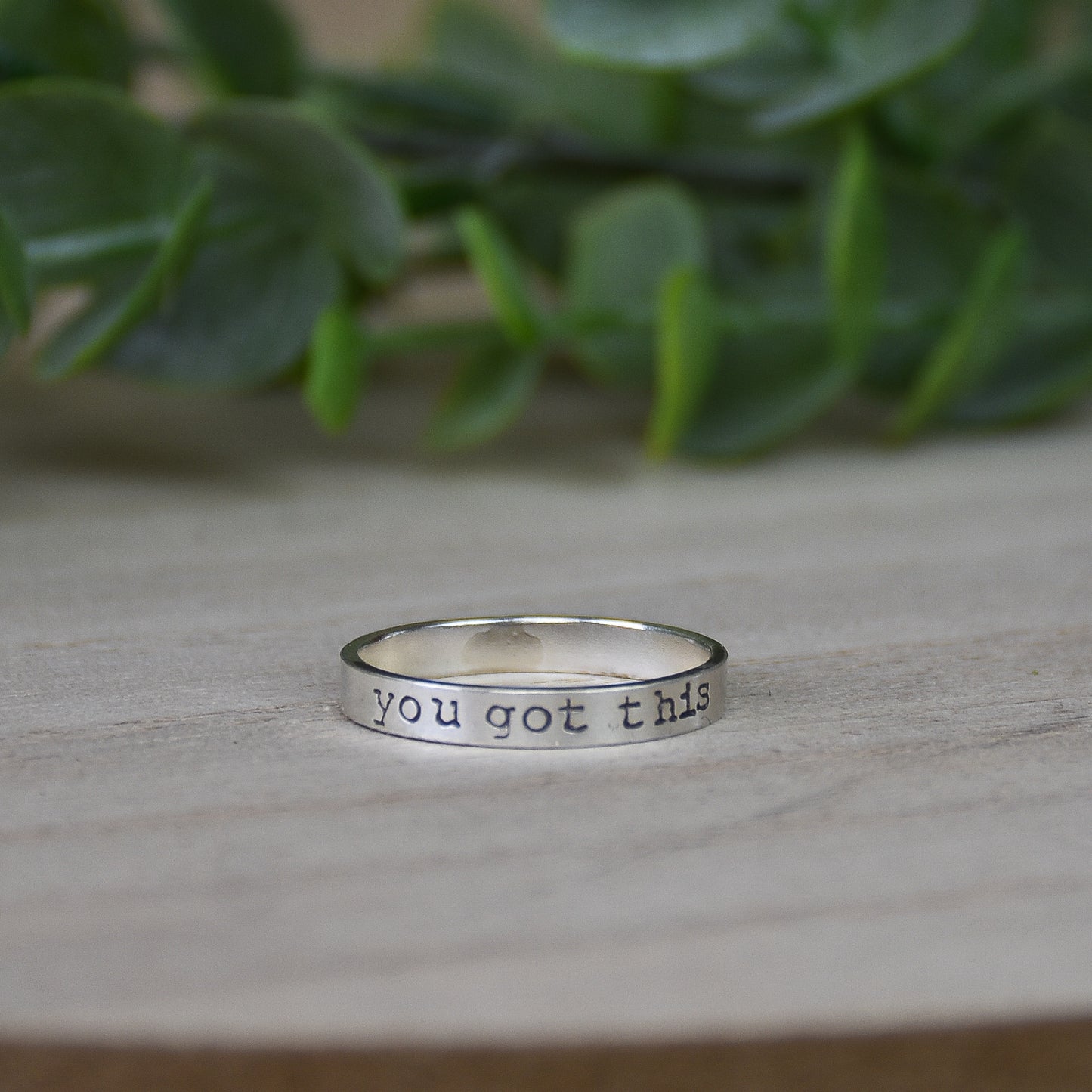 Personalized Sterling Silver Ring - Custom Engraved or Stamped