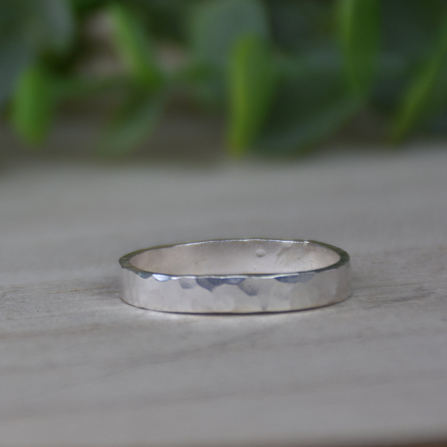 Hammered Sterling Silver Ring - Custom Sized, Personalization Option