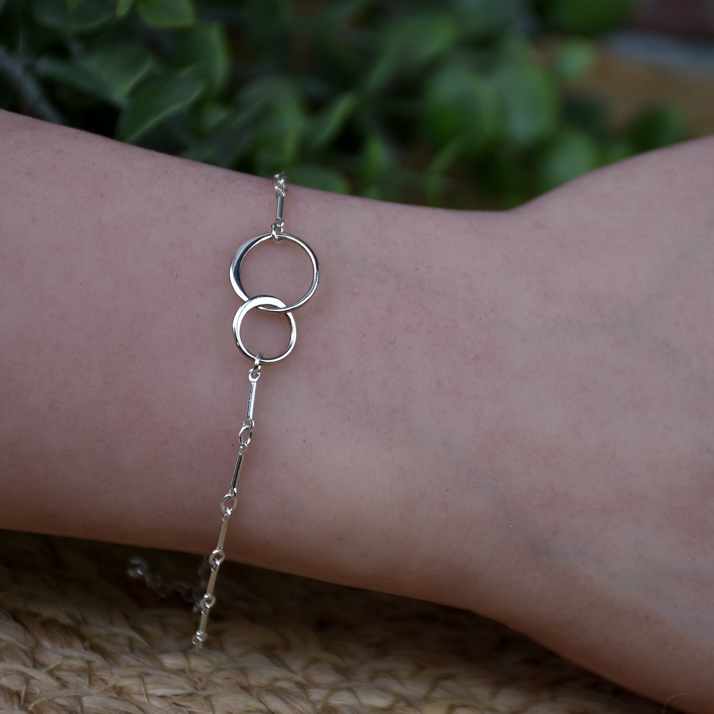 Eternity 2 Circle Link Bracelet - Sterling Silver