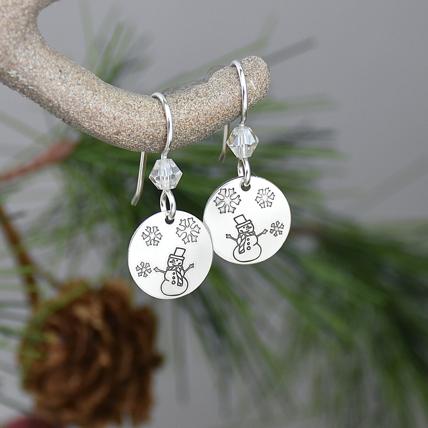 Winter Holiday Jewelry | Sterling Silver Trees & Snowflakes