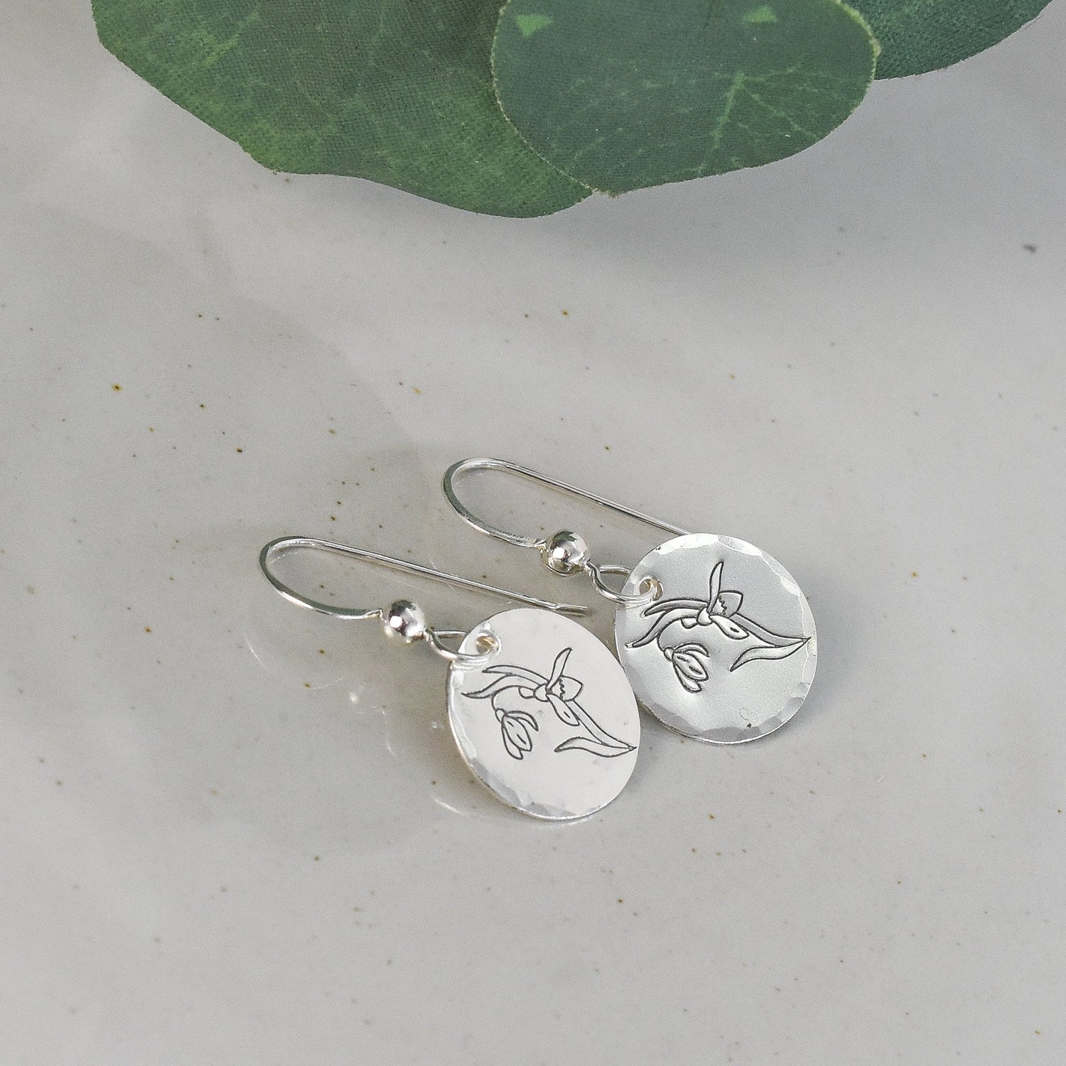 Birth Flower & Birthstone Earrings