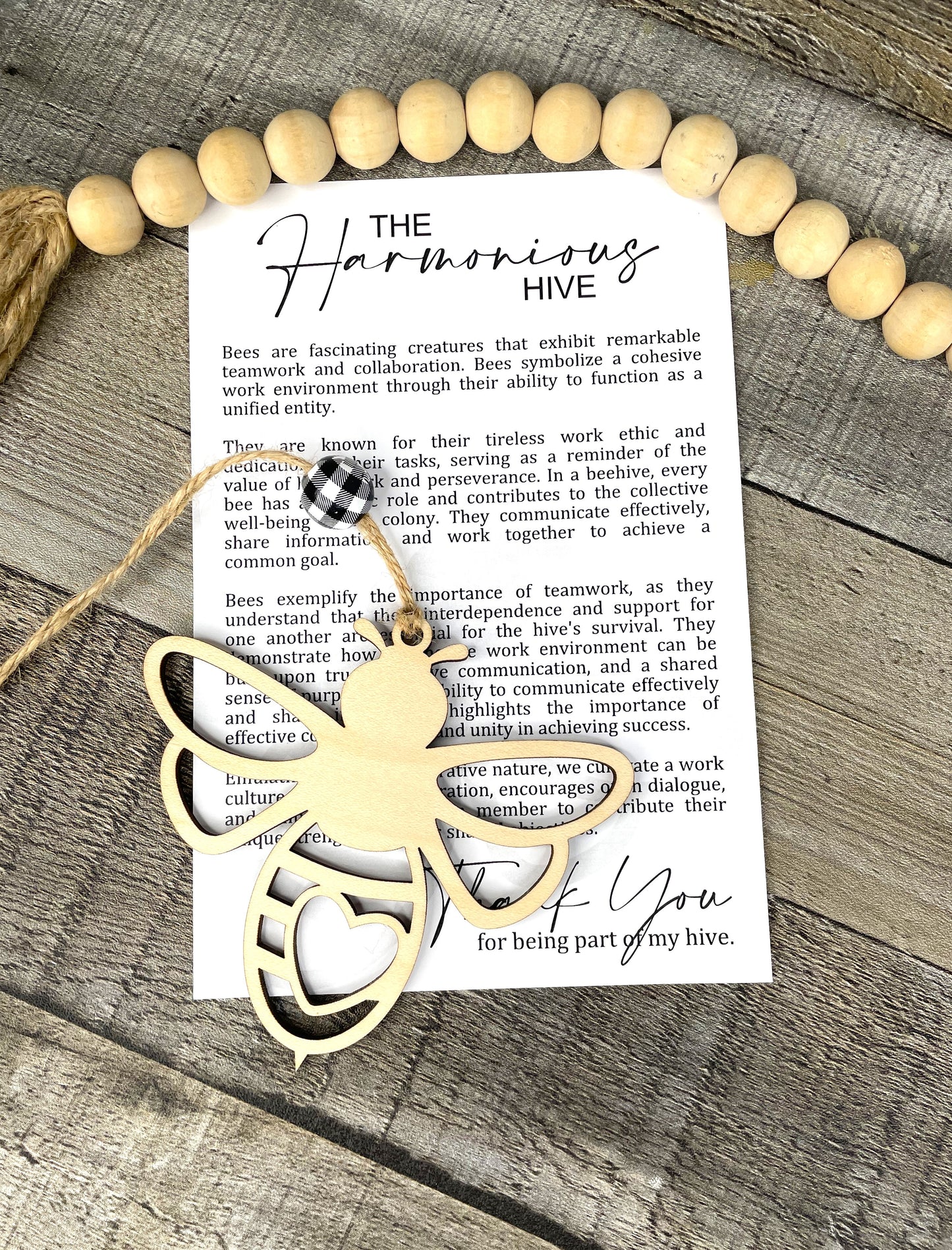 Bee Ornament - Story of The Harmonious Hive