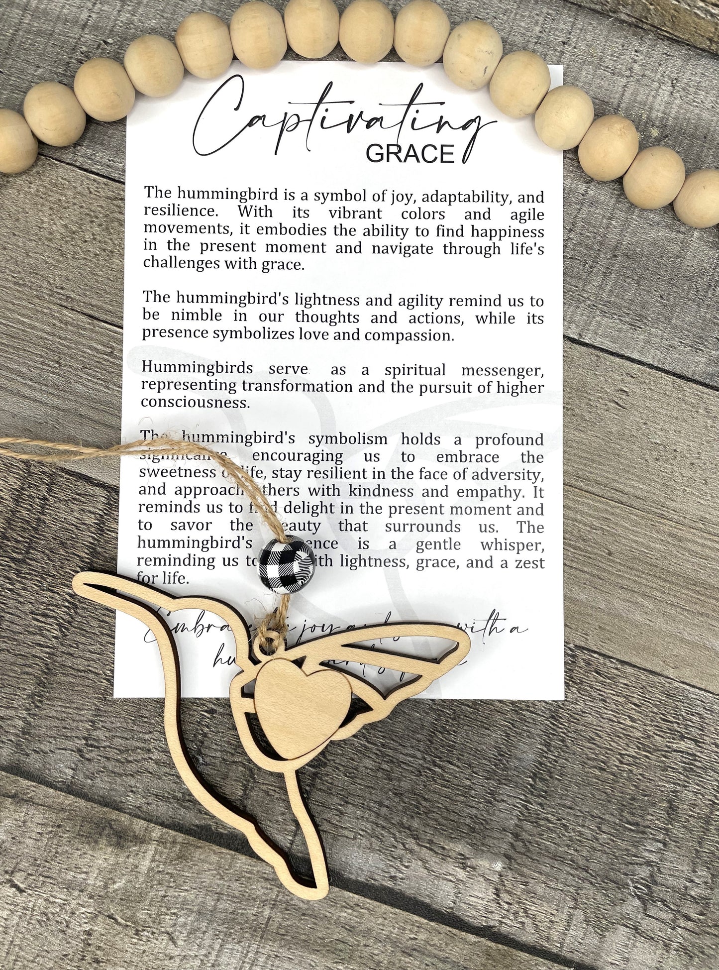 Hummingbird Ornament - Story of Captivating Grace