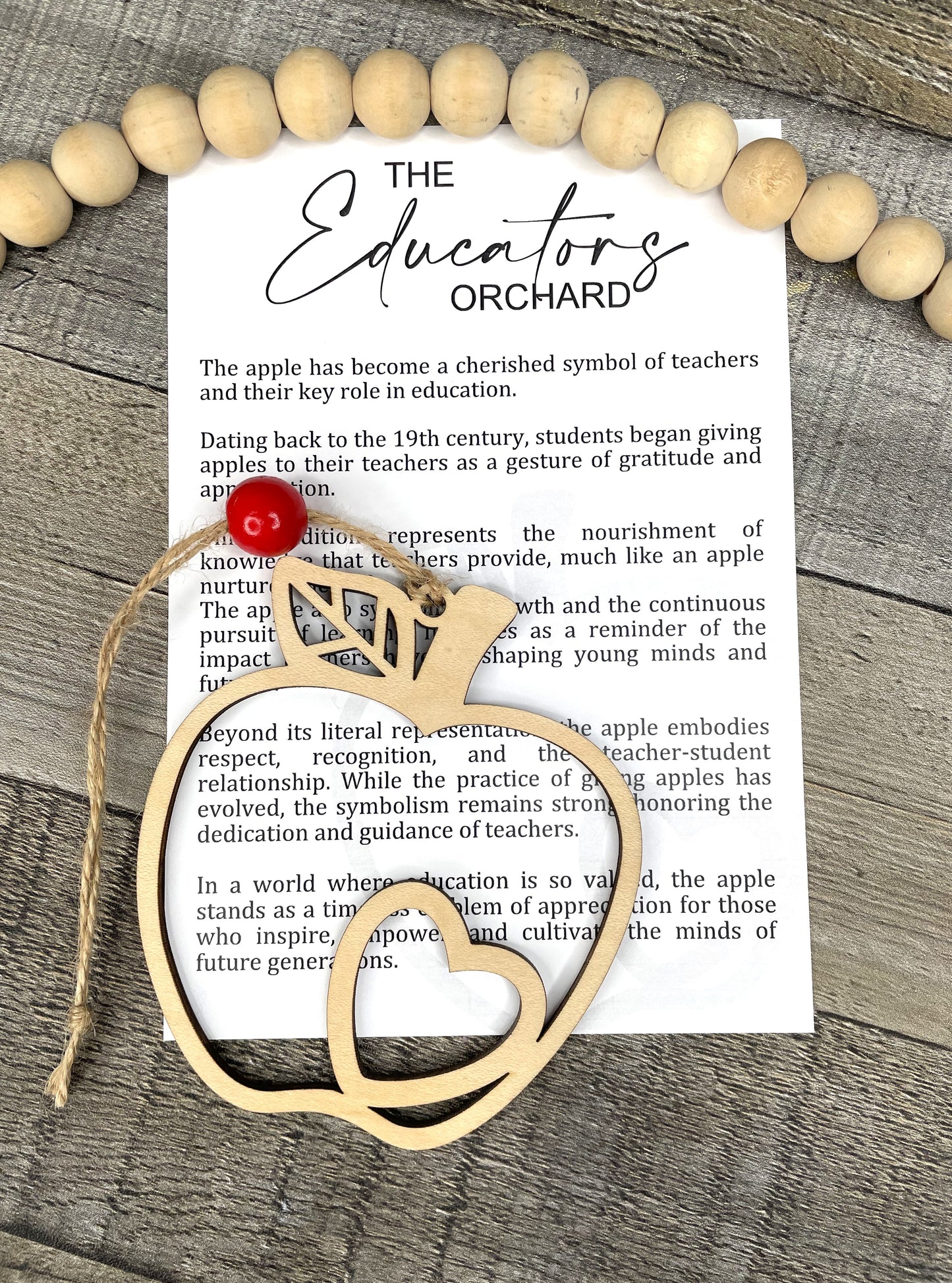 Apple Ornament - Story of The Educators Orchard