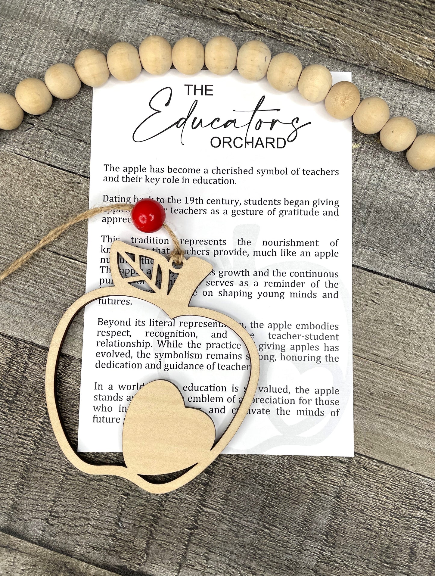 Apple Ornament - Story of The Educators Orchard