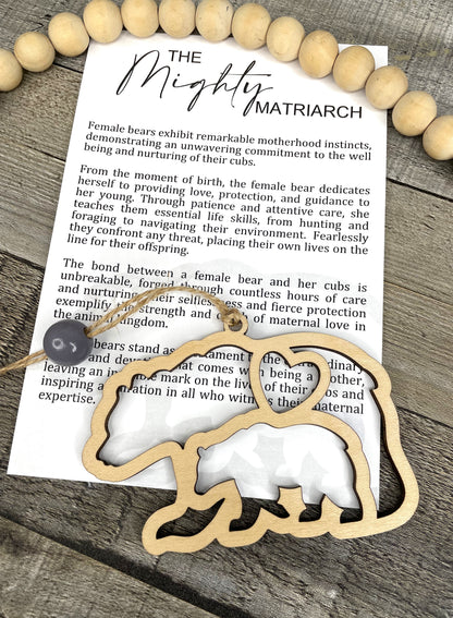 Mama Bear Ornament - Story of The Mighty Matriarch
