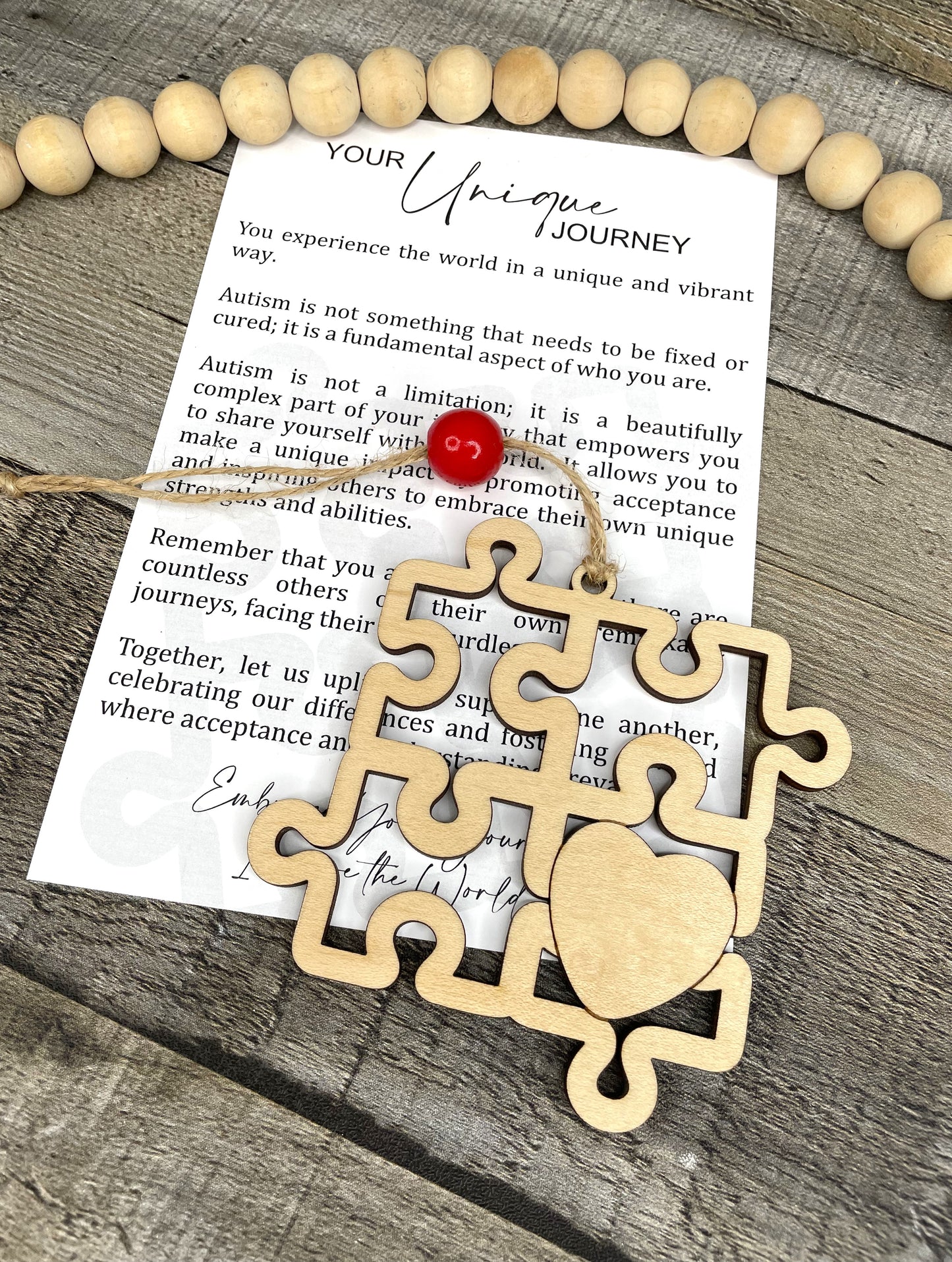 Autism Puzzle Ornament - Story of Your Unique Journey