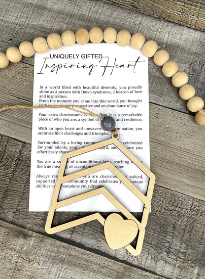Down Syndrome Ornament - Story of the Uniquely Gifted Inspiring Heart