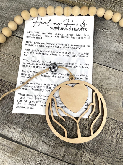 Caregiver Ornament - Story of Healing Hands Nurturing Hearts
