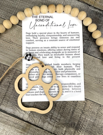 Dog Paw Ornament - Story of The Eternal Bond of Unconditional Love