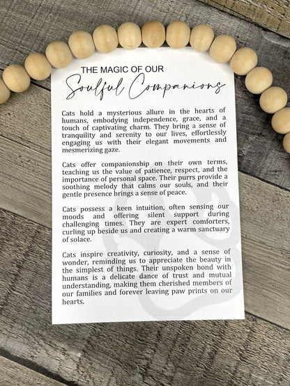 Cat Paw Ornament - Story of The Magic of Our Soulful Companions