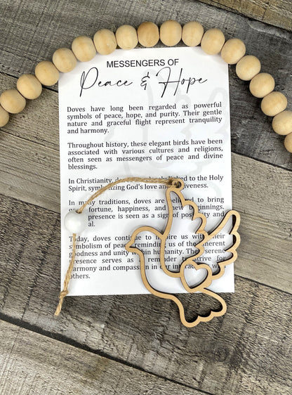 Dove Ornament - Story of The Messenger of Peace & Hope