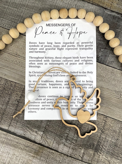 Dove Ornament - Story of The Messenger of Peace & Hope