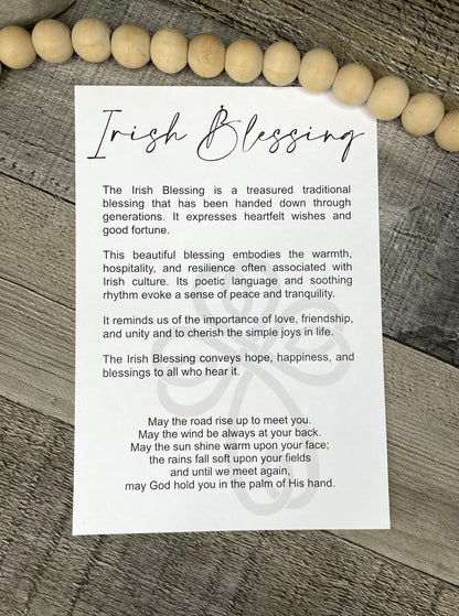 Cross Ornament - Story of the Irish Blessing