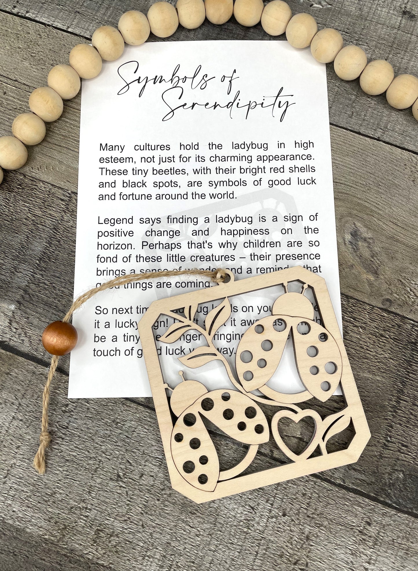 Ladybug Ornament - Story of Symbols of Serendipity