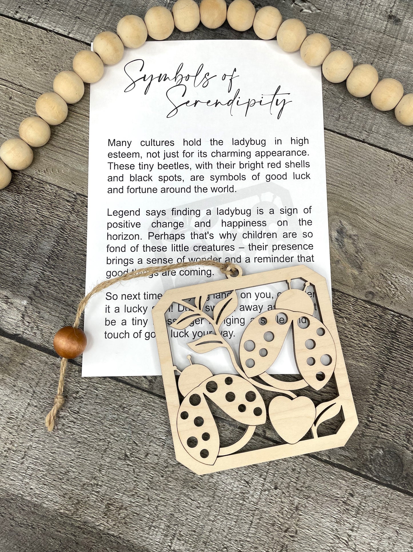 Ladybug Ornament - Story of Symbols of Serendipity