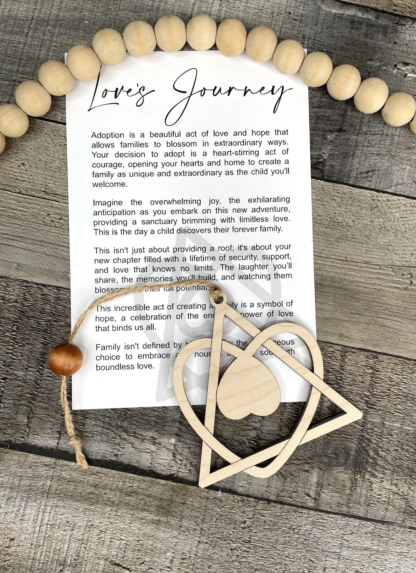 Adoption Symbol Ornament - Story of Love's Journey