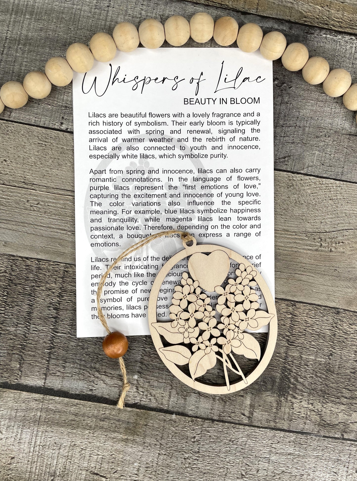 Lilac Flower Ornament - Story of the Whispers of Lilac Beauty in Bloom