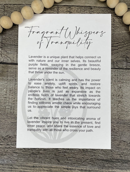 Lavender Ornament - Story of Fragrant Whispers of Tranquility