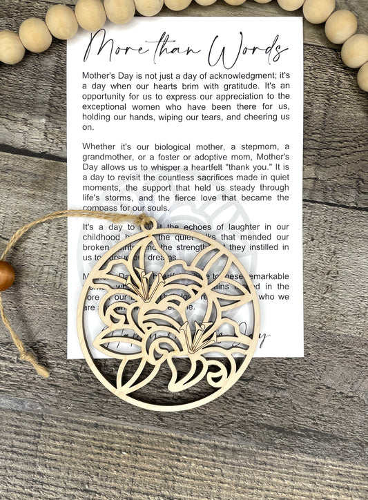 Mother's Day Charm or Ornament - Story of More than Words