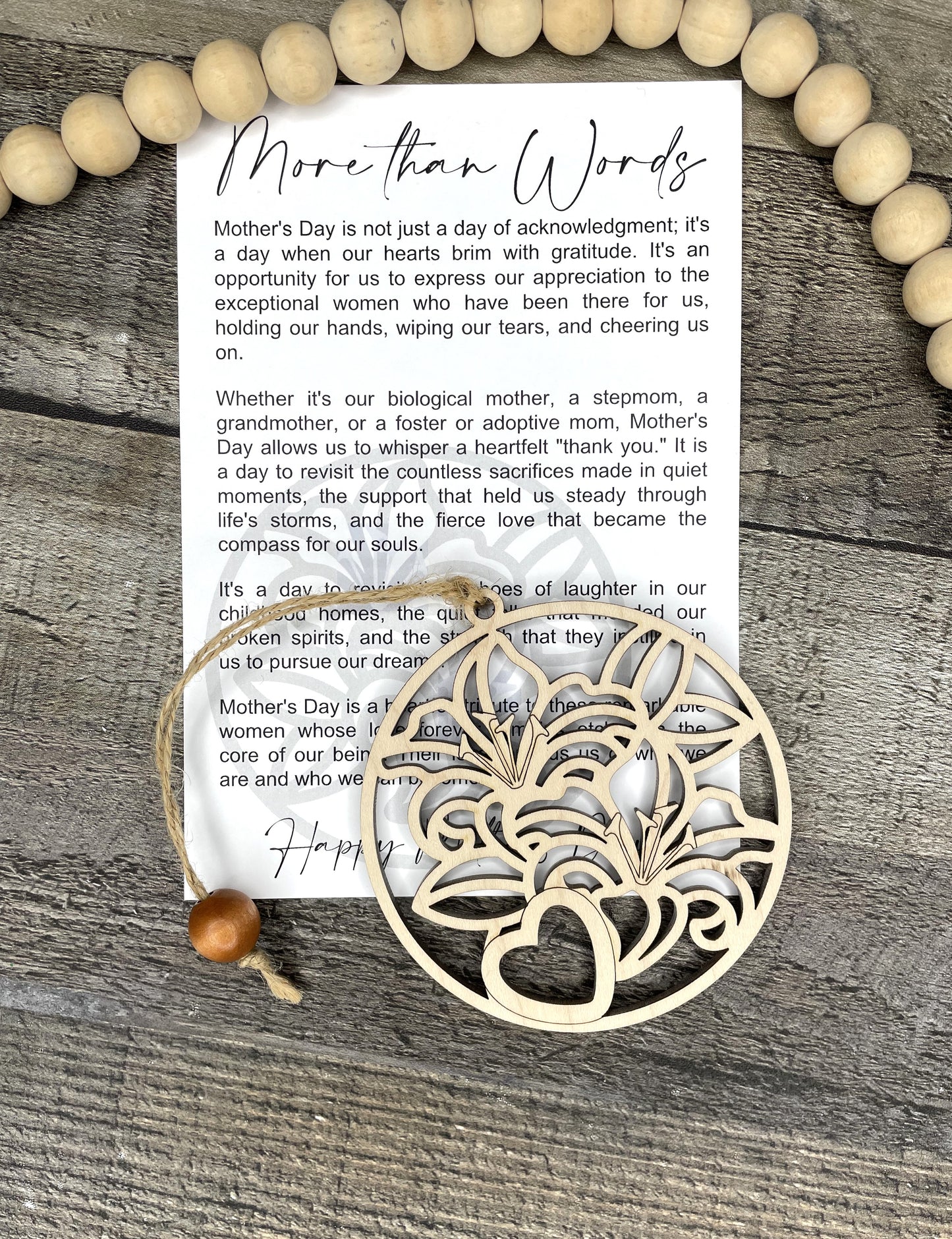 Mother's Day Charm or Ornament - Story of More than Words