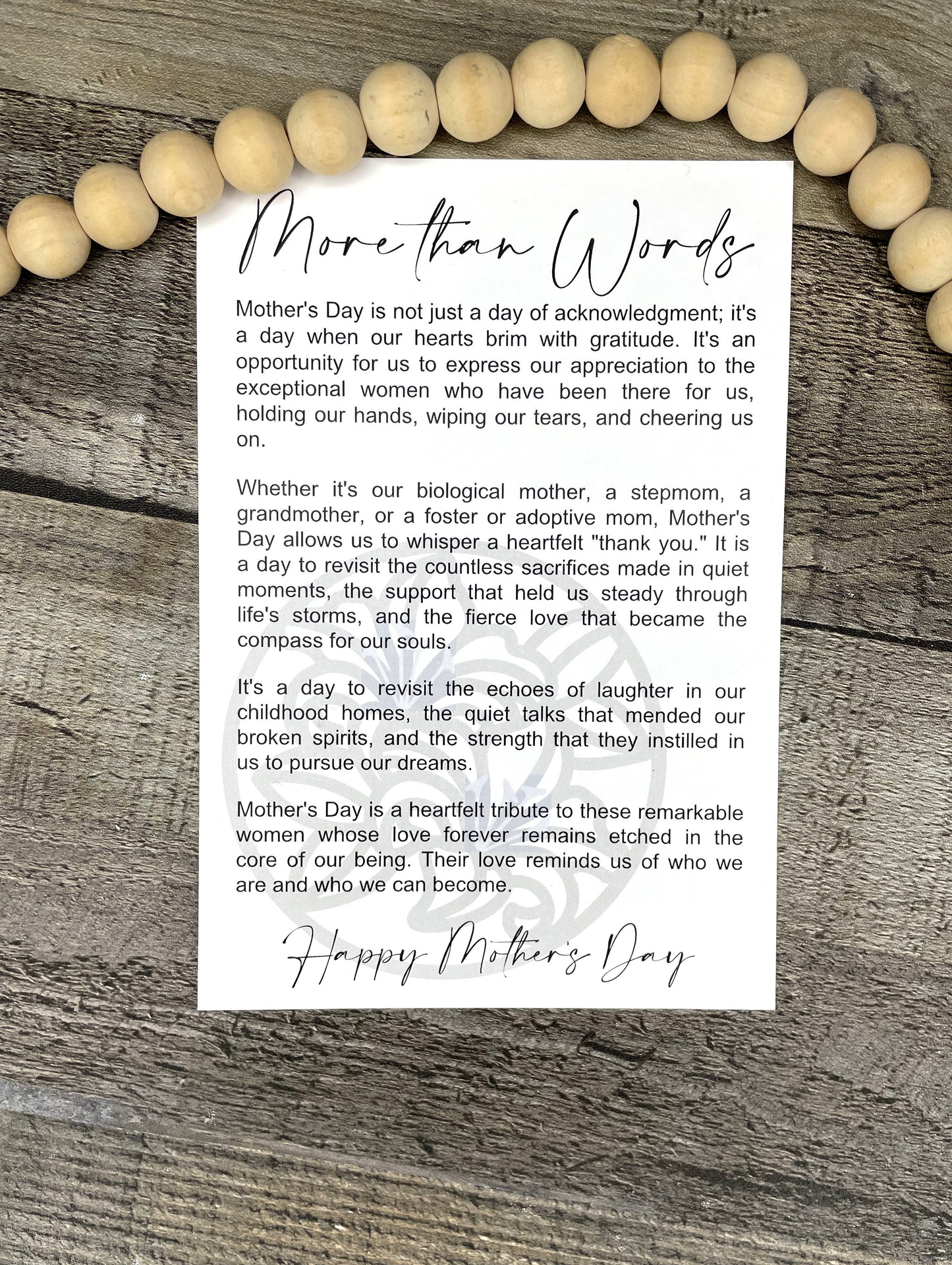 Mother's Day Charm or Ornament - Story of More than Words