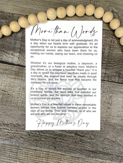 Mother's Day Charm or Ornament - Story of More than Words