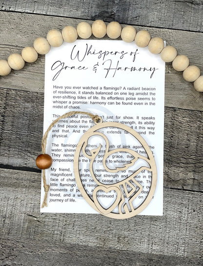Flamingo Ornament - Story of Whispers of Grace & Harmony