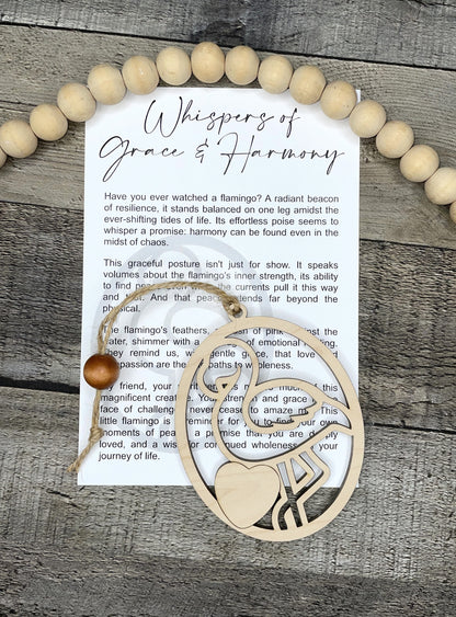 Flamingo Ornament - Story of Whispers of Grace & Harmony