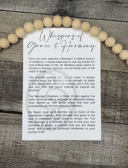 Flamingo Ornament - Story of Whispers of Grace & Harmony