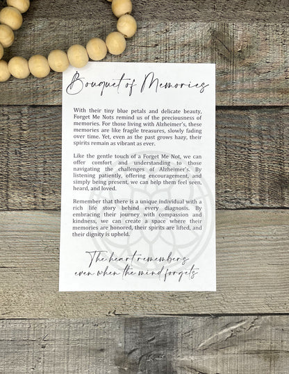 Forget Me Not Flower Ornament - Story of Bouquet of Memories