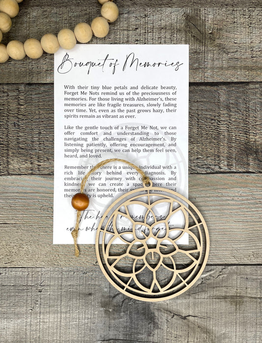 Forget Me Not Flower Ornament - Story of Bouquet of Memories
