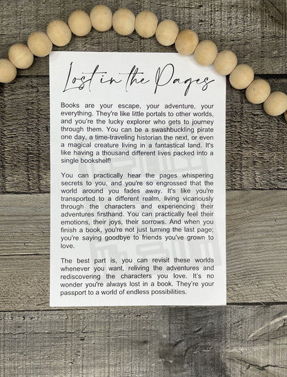 Book Lover Ornament - Story of Lost in the Pages