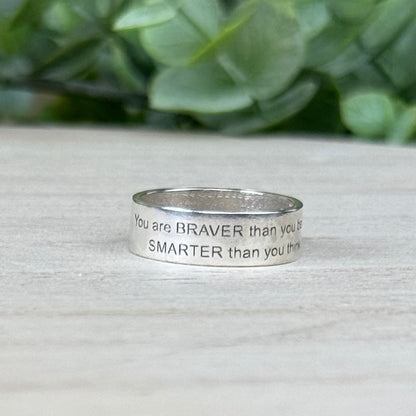 Sterling Silver Engraved Band