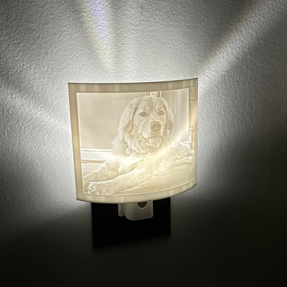 Custom Lithophane Nightlight - 3d  Printed Pet Photo