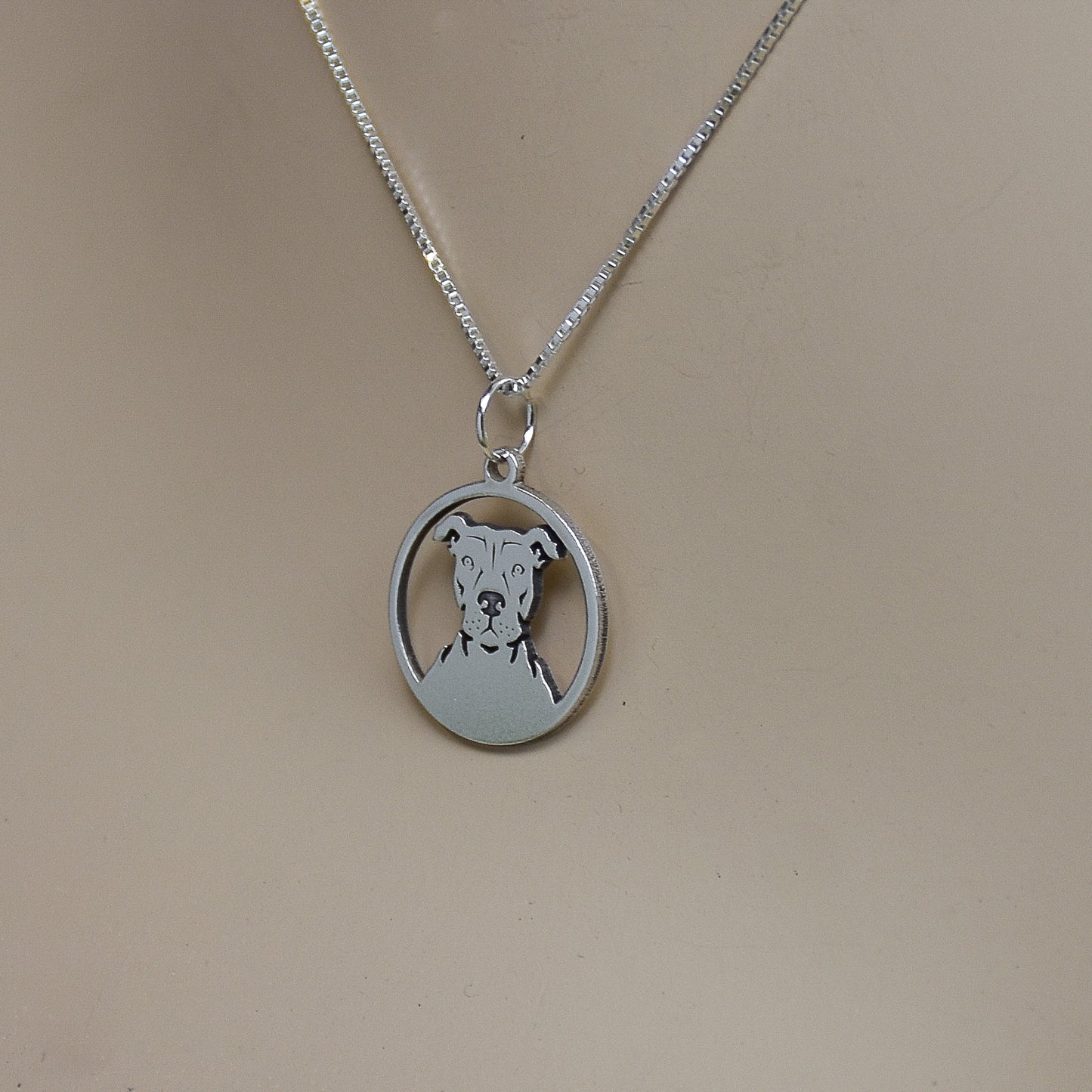 Dog Breed Necklaces - Engraved Sterling Silver Pendants