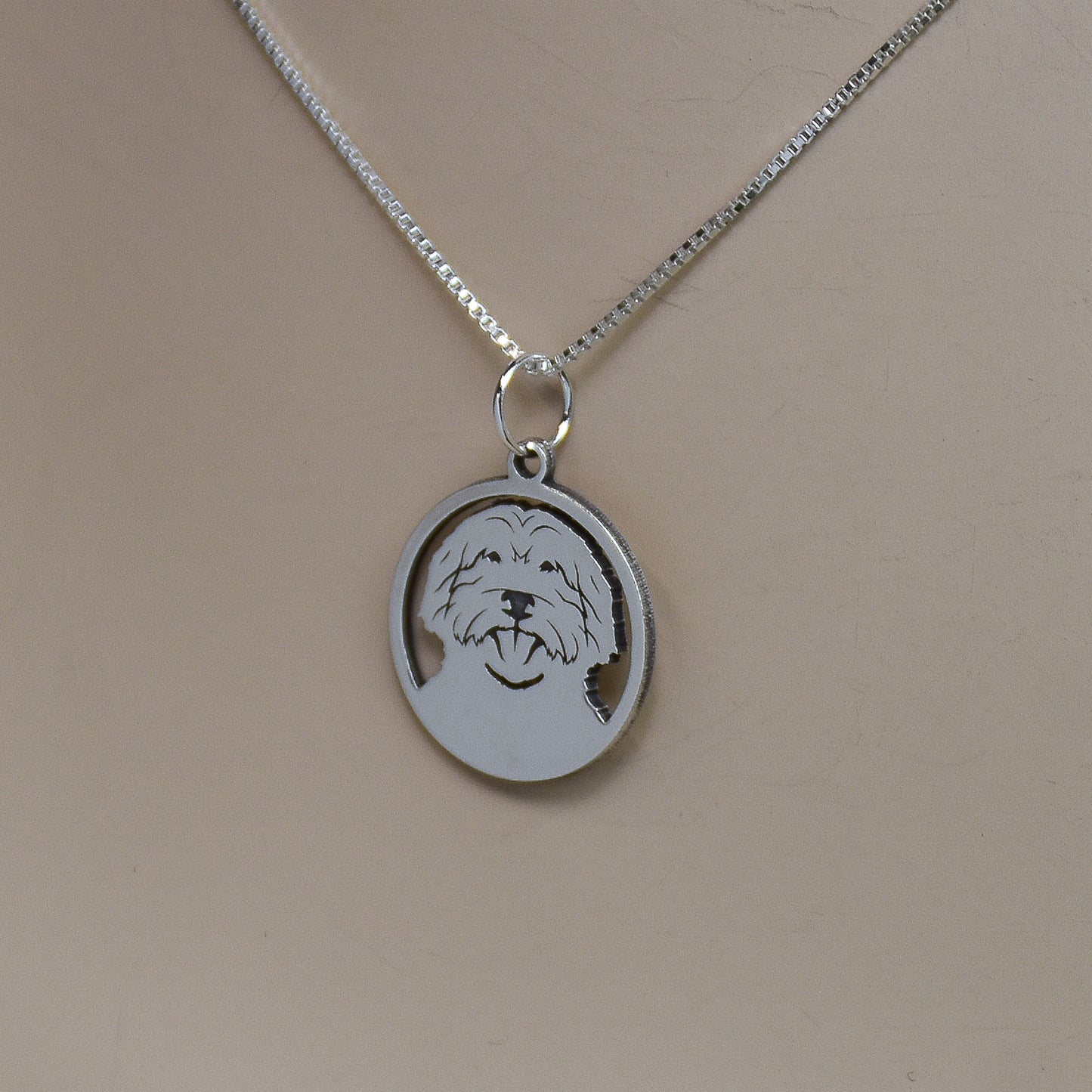 Dog Breed Necklaces - Engraved Sterling Silver Pendants