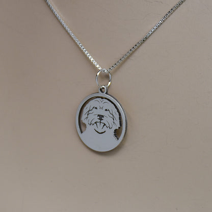 Dog Breed Necklaces - Engraved Sterling Silver Pendants