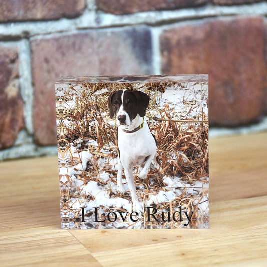 Custom Pet Photo - UV Printed Acrylic Block
