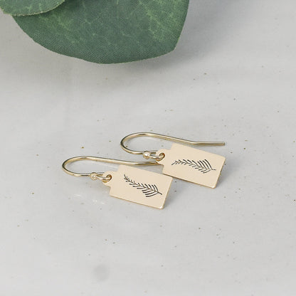 Long Leaves Earrings - Gold or Silver