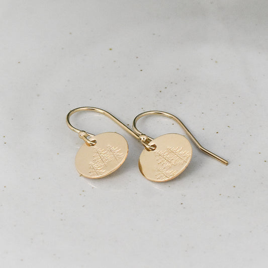Evergreen Tree Earrings - Gold or Silver