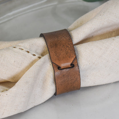 Monogrammed Leather Napkin Ring