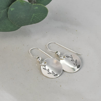 Symmetrical Vine Earrings - Sterling Silver
